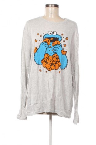 Γυναικεία μπλούζα Sesame Street, Μέγεθος XL, Χρώμα Γκρί, Τιμή 5,99 €