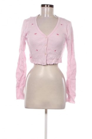 Damski kardigan Bershka, Rozmiar L, Kolor Różowy, Cena 95,99 zł