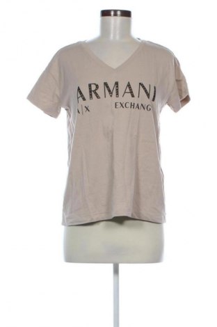 Дамска тениска Armani Exchange, Размер S, Цвят Бежов, Цена 34,99 лв.