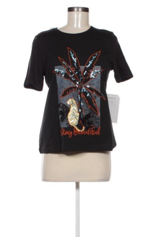 Γυναικείο t-shirt Gerry Weber, Μέγεθος M, Χρώμα Μαύρο, Τιμή 39,99 €