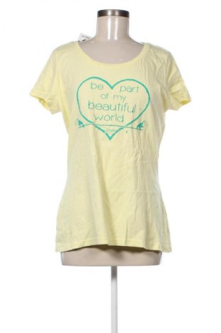 Damski T-shirt Mustang, Rozmiar L, Kolor Żółty, Cena 41,38 zł