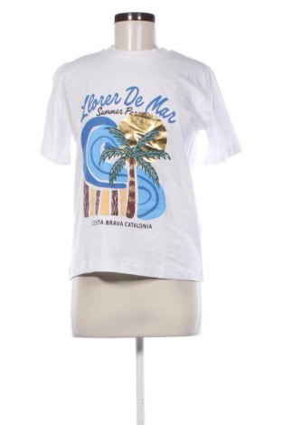 Damski T-shirt Sinsay, Rozmiar XXS, Kolor Biały, Cena 64,64 zł