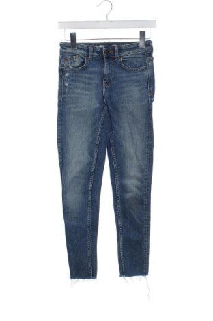 Дамски дънки Zara, Размер XS, Цвят Син, Цена 27,00 лв.