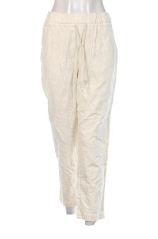 Pantaloni de velvet de femei Unbranded, Mărime L, Culoare Ecru, Preț 40,99 Lei