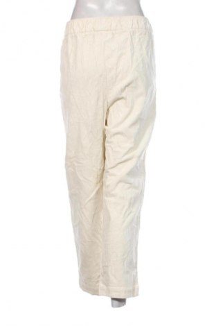Pantaloni de velvet de femei Unbranded, Mărime L, Culoare Ecru, Preț 40,99 Lei