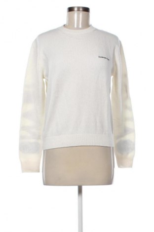 Дамски пуловер Calvin Klein Jeans, Размер XS, Цвят Екрю, Цена 221,35 лв.