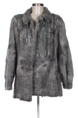 Дамско кожено палто Unbranded, Размер XL, Цвят Сив, Цена 219,99 лв.