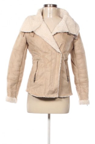 Damski płaszcz Bershka, Rozmiar S, Kolor Beżowy, Cena 255,99 zł