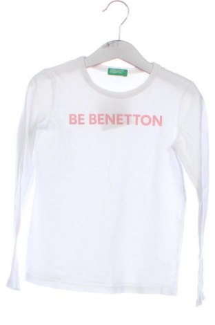 Dziecięca bluzka United Colors Of Benetton, Rozmiar 4-5y/ 110-116 cm, Kolor Biały, Cena 52,87 zł