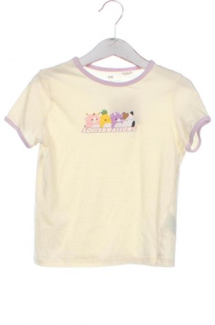 Dziecięcy T-shirt H&M, Rozmiar 6-7y/ 122-128 cm, Kolor Beżowy, Cena 27,59 zł
