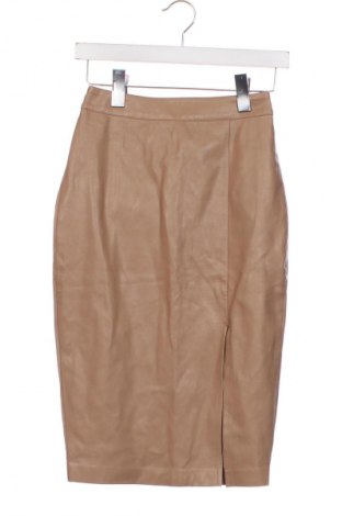 Fustă de piele Amisu, Mărime XS, Culoare Bej, Preț 78,95 Lei