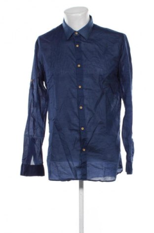 Мъжка риза Zara, Размер S, Цвят Син, Цена 33,93 лв.