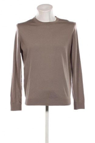 Мъжки пуловер Massimo Dutti, Размер L, Цвят Бежов, Цена 62,00 лв.