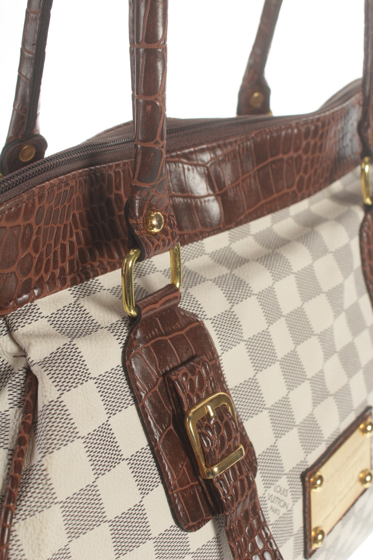 Oryginalna torebka Louis Vuitton skóra, skorzana torba LV Rybna