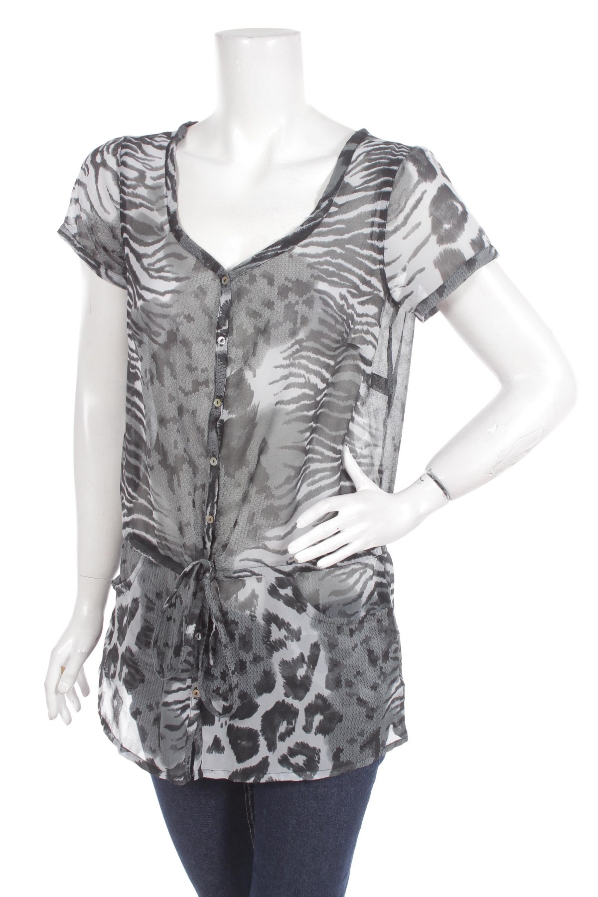 Γυναικείο πουκάμισο Gina Benotti, Μέγεθος S, Χρώμα Γκρί, Τιμή 9,79 €