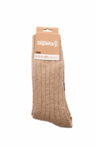 Чорапи Superdry, Размер M, Цвят Бежов, Цена 29,25 лв.