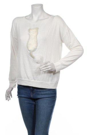 Дамска блуза Anel, Размер L, Цвят Бял, 95% полиестер, 5% еластан, Цена 9,56 лв.