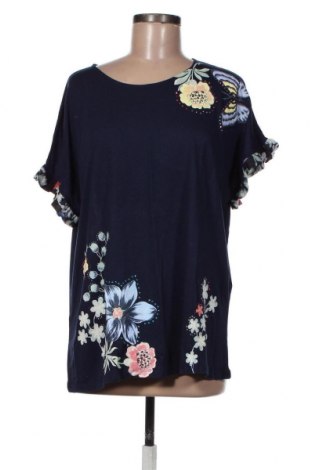 Γυναικεία μπλούζα Desigual, Μέγεθος XXL, Χρώμα Μπλέ, Βισκόζη, Τιμή 39,33 €