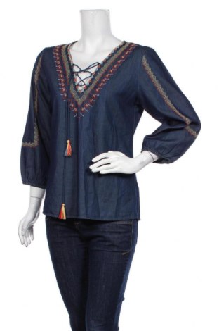 Damen Shirt Desigual, Größe L, Farbe Blau, Baumwolle, Preis 53,46 €