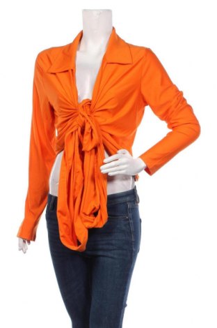 Дамска блуза Weekday, Размер XL, Цвят Оранжев, 84% полиестер, 16% еластан, Цена 32,40 лв.