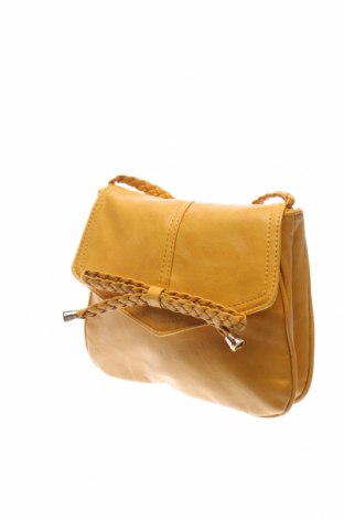 Дамска чанта Cropp, Цвят Жълт, Еко кожа, Цена 41,00 лв.