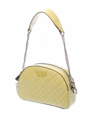 Γυναικεία τσάντα Guess, Χρώμα Κίτρινο, Δερματίνη, Τιμή 96,26 €