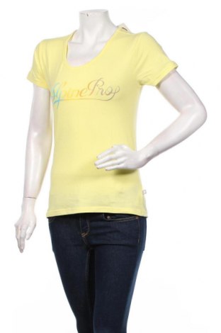 Дамска тениска Alpine Pro, Размер M, Цвят Жълт, 92% памук, 8% еластан, Цена 6,00 лв.