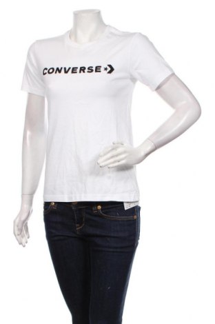 Дамска тениска Converse, Размер S, Цвят Бял, Памук, Цена 29,70 лв.