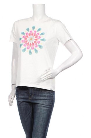 Γυναικείο t-shirt Desigual, Μέγεθος M, Χρώμα Λευκό, Βαμβάκι, Τιμή 32,12 €