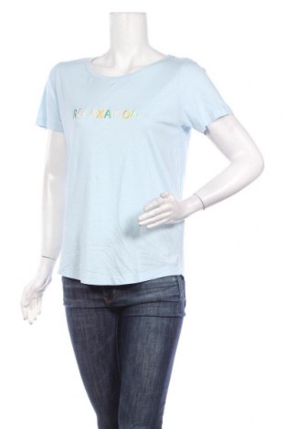 Γυναικείο t-shirt Ichi, Μέγεθος S, Χρώμα Μπλέ, 51% βαμβάκι, 49% βισκόζη, Τιμή 8,84 €