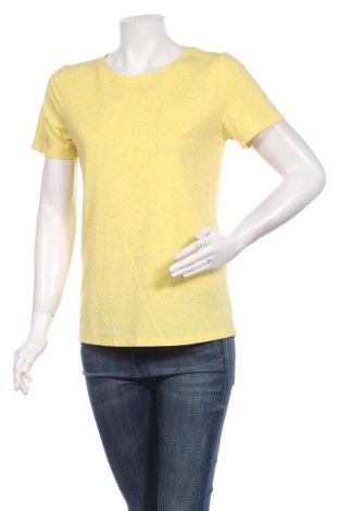 Γυναικείο t-shirt Ichi, Μέγεθος S, Χρώμα Κίτρινο, 46% πολυεστέρας, 46% βισκόζη, 5% ελαστάνη, Τιμή 25,26 €