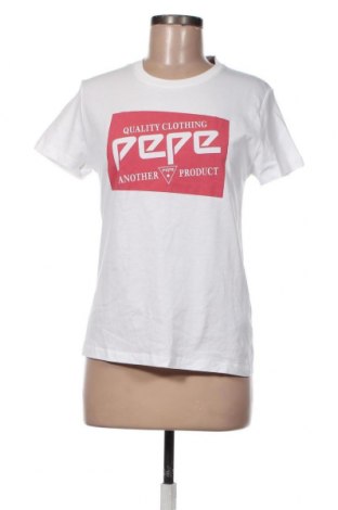 Damen T-Shirt Pepe Jeans, Größe XS, Farbe Weiß, Baumwolle, Preis 32,58 €