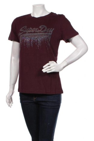 Damen T-Shirt Superdry, Größe L, Farbe Lila, Baumwolle, Preis 32,58 €