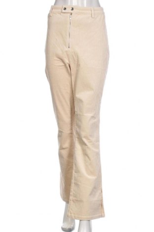Pantaloni de velvet de femei Nly Trend, Mărime XL, Culoare Ecru, 97% viscoză, 3% elastan, Preț 170,39 Lei