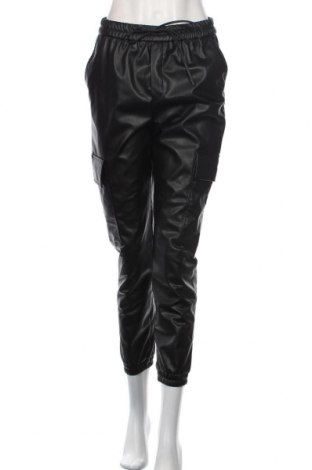 Дамски кожен панталон Zara, Размер S, Цвят Черен, Еко кожа, Цена 41,00 лв.