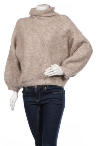 Дамски пуловер About You, Размер M, Цвят Бежов, 59% вълна от алпака, 25% акрил, 15% полиамид, 1% еластан, Цена 93,80 лв.