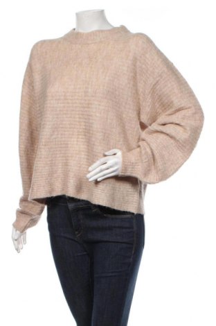 Дамски пуловер Ichi, Размер L, Цвят Бежов, 55% акрил, 28% полиамид, 15% вълна от алпака, 2% еластан, Цена 81,75 лв.