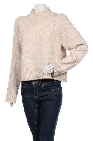 Дамски пуловер ONLY, Размер M, Цвят Бежов, 63% акрил, 32% полиамид, 5% вълна, Цена 50,40 лв.