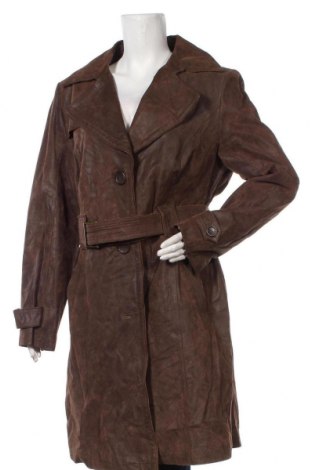 Дамско кожено яке Yessica, Размер XL, Цвят Кафяв, Естествена кожа, Цена 56,70 лв.
