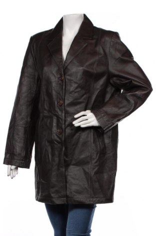 Дамско кожено яке Yessica, Размер XL, Цвят Кафяв, Естествена кожа, Цена 132,30 лв.