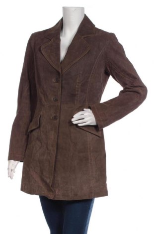 Дамско кожено яке Yessica, Размер M, Цвят Кафяв, Естествена кожа, Цена 132,30 лв.