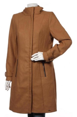 Дамско палто Fransa, Размер M, Цвят Кафяв, 90% полиестер, 10% вълна, Цена 174,30 лв.