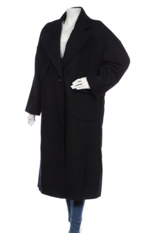 Дамско палто Mango, Размер XL, Цвят Син, Вълна, полиестер, полиамид, акрил, Цена 181,30 лв.