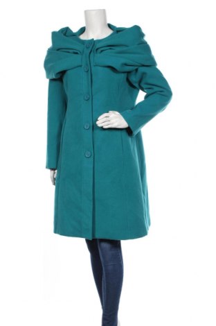 Dámský kabát  Rinascimento, Velikost XL, Barva Modrá, 80% polyester, 17% viskóza, 3% elastan, Cena  2 423,00 Kč