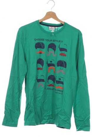 Bluză pentru copii Tom Tailor, Mărime 15-18y/ 170-176 cm, Culoare Verde, Bumbac, Preț 52,50 Lei