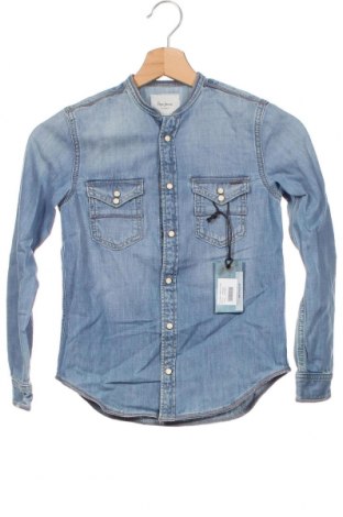 Kinderhemd Pepe Jeans, Größe 6-7y/ 122-128 cm, Farbe Blau, Baumwolle, Preis 43,38 €