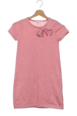 Dziecięca sukienka H&M, Rozmiar 8-9y/ 134-140 cm, Kolor Różowy, 80% bawełna, 13% poliester, 7% metalowe nici, Cena 102,35 zł