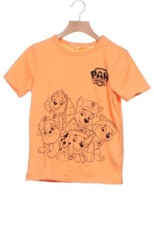 Детска тениска H&M, Размер 6-7y/ 122-128 см, Цвят Оранжев, Памук, Цена 26,00 лв.