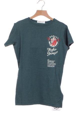 Tricou pentru copii Replay, Mărime 11-12y/ 152-158 cm, Culoare Verde, Bumbac, Preț 158,88 Lei