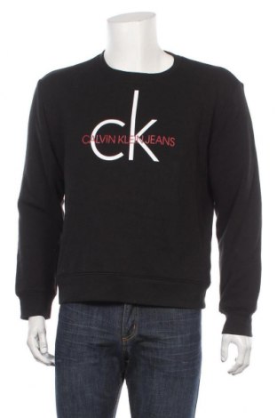 Męska bluzka Calvin Klein Jeans, Rozmiar L, Kolor Czarny, 76% bawełna, 24% poliester, Cena 153,53 zł